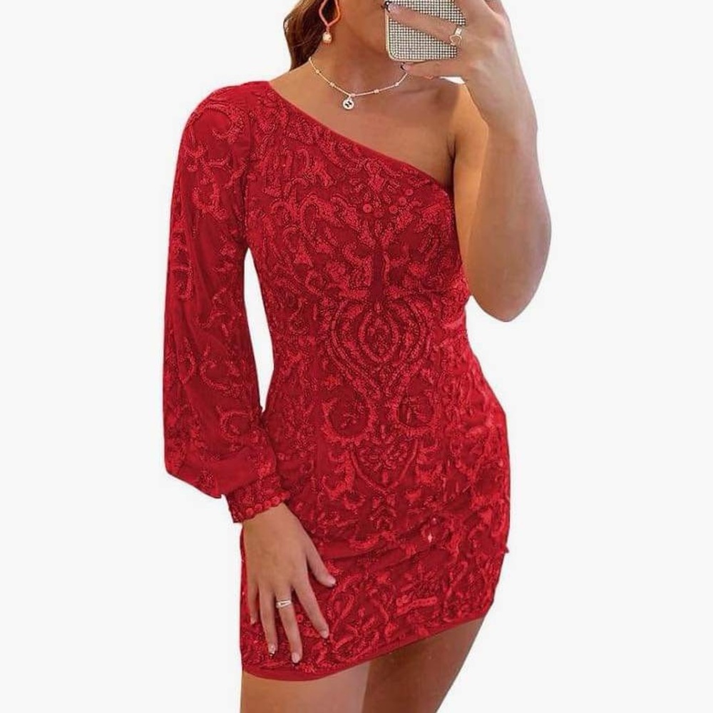 Red hoco dress
